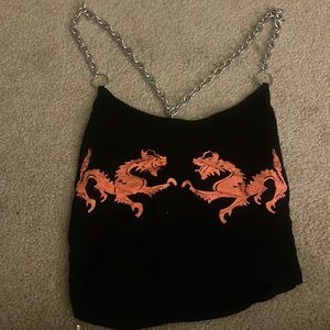 Chain strap dragon derail crop
